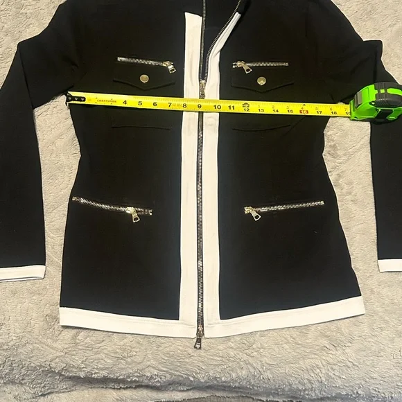 Boston Proper Black and White Track Pants with Contrast Stripes - Picture 4 of 8